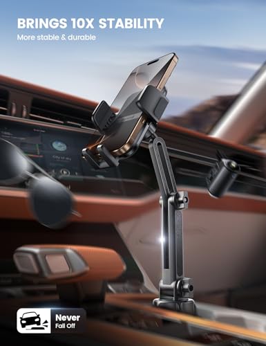 Lamicall Cup Phone Holders for Your Car - [Thick Cases Friendly] Universal Adjustable Cell Phone Car Mount for Truck Golf Cart iPhone 17 16 Galaxy S25 Ultra and All 4"-7" Smartphones
