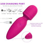Mini Handheld Massager – Waterproof Cordless Personal Massager with 10 Vibration Modes for Back, Neck & Body (Rose Red)