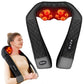 Shiatsu Neck & Back Massager with Heat – 4D Deep Tissue Kneading Massage Pillow for Shoulders, Legs & Full Body (Plug-In Design)