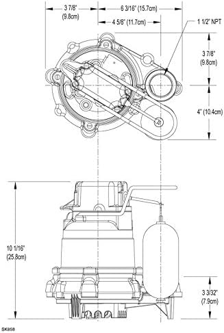 Zoeller M53 Mighty-mate Submersible Sump Pump, 1/3 Hp