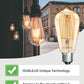 Dusk to Dawn Edison Light Bulbs ST19, Vintage Amber Glass, 2300K Amber Warm, 6.5W=60W, Non-Dimmable Auto On/Off Light Sensing LED Filament Bulb Outdoor, 700LM, E26, 2-Pack, HQ-H027