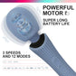 Cordless Handheld Personal Massager - Soft Silicone & Waterproof & USB Rechargeable & Quiet Motor, with 12 Vibration Patterns, 3 Powerful Speeds, for Muscle Tension Relief - Rose Blue