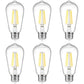 Ascher Vintage LED Edison Bulbs, 6W, Equivalent 60W, Non-Dimmable, High Brightness Cool White 4000K, ST58 Antique LED Filament Bulbs with 80+ CRI, E26 Medium Base, Clear Glass, Pack of 6