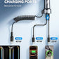 USB C 90W Car Charger for iPhone 17/16 Pro Max, PD & QC3.0 w/5 ft 45W Type Coiled Cable, Fast Car Phone Charger Adapter for iPhone 17Air/15 Pro, Samsung Galaxy S26/S25/S24, Pixel 10/LG/Android, iPad