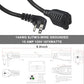 KUNCAN Short Power Extension Cord - Low Profile Wall Head 6 Inch 14AWG/3C SJTW Heavy Duty Extension Cable for Indoor/Outdoor, 90-Degree Flat Plug 15A/125V 1875W NEMA 5-15P to NEMA 5-15R, Black 1-Pack