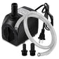 PULACO 400GPH Submersible Pump with 5 ft Tubing, (1500L/H 25W) durable fountain water pump for Pond Fountain, Aquariums Fish Tank, Statuary, Hydroponics