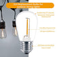 Meconard 24 Pack LED S14 Replacement Light Bulbs, Shatterproof Outdoor 1 Watt to Replace 11Watts String Incandescent Bulb, E26 Regular Medium Screw Base, 2200K Warm White, Non-Dimmable