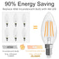 E12 Candelabra Bulb 40 watt Equivalent, E12 LED Bulb Dimmable Chandelier Light Bulbs, B10 Candle Light Bulbs 2700K Soft White, 90+CRI, 400LM, Clear Glass, 12 Pack