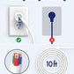 Power Strip 10Ft - Surge Protector with USB, AUOPLUS 6 Outlet and 4 USB Charger, 10Ft Long Extension Cord Flat Plug(1250W/10A/2100J), Wall Mountable Overload Protection for Computer Home Office Dorm