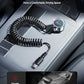 USB C 90W Car Charger for iPhone 17/16 Pro Max, PD & QC3.0 w/5 ft 45W Type Coiled Cable, Fast Car Phone Charger Adapter for iPhone 17Air/15 Pro, Samsung Galaxy S26/S25/S24, Pixel 10/LG/Android, iPad