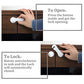 Cabinet Door Locks for Baby Proofing and Child Safety, 4 Pack Childproof Cabinet Locks with Adhesive for Drawer Cupboards Fridge Closet and Pantry, Child Proof Latch for Protecting Kids (White-4PCS)