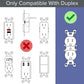 Single - SnapPower GuideLight [For Duplex Outlets] - Replaces Plug-In Night Light - Electrical Receptacle Wall Plate With LED Night Lights - Auto On/Off Sensor - (Duplex, White)