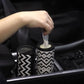 Winoo Design Small Car Tissues Holder - 4PK Modern Black Plastic & Resin Facial Tissues Cylinder - Fits Most Car Cup Holders - Travel Tissue Tubes Box Container