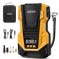 AstroAI AC/DC Tire Inflator Portable Air Compressor for Car, Air Pump for Car Tires, Car Accessories 150PSI with LED Light for Cars, Balls, Motorcycles, and Other CZK-3666 Yellow