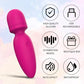 Mini Handheld Massager – Waterproof Cordless Personal Massager with 10 Vibration Modes for Back, Neck & Body (Rose Red)