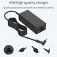 45W 19.5V 2.31A 741727-001 L25296-001/002/003/004 213349-109 TPN-CA14 TPN-LA15 Laptop Charger Compatible with HP Pavilion 15 14 13 11 Notebook Stream 14 13 11 Envy X360 Blue Tip Adapter Power Cord