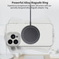 Universal Metal Rings Compatible with Magsafe Sticker,Magnetic Ring for Phone Cases & Wireless Charging, 6 Pack (2 Black,2 White & 2 Silver)
