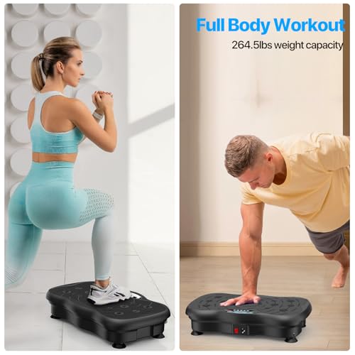Vibration Plate Exercise Machine for Lymphatic Drainage Weight Loss, Whole Body Workout Vibration Fitness Platform ,Home Training Equipment ,Sport Gym for Weight Loss Fat Burner for Women Men