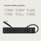 Belkin Surge Protector Power Strip with 6 AC Outlets, 6ft/1.8M Long Heavy-Duty Extension Cord, & 360-Degree Rotating AC Plug for Conference Rooms, Computer Desktops, & More - 600 Joules of Protection