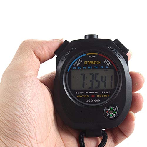 Pgzsy 6 Pack Multifunctional Digital Sports Stopwatch, Large Screen with Date Time Alarm, Daily Waterproof Shockproof Drop-Proof Sports Timer