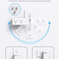 Surge Protector Outlet Extender - with Rotating Plug, 6 AC Multi Plug Outlet with 4 USB Ports (2 USB C), 1800J Wall Charger, 3-Sided Power Strip with Spaced Outlet Splitter for Home, Office, Travel