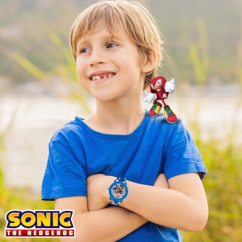 Sonic The Hedgehog Kids Digital Watch – Flashing LED Light-Up Display, Easy-to-Read Time, Adjustable Strap, and Sonic Character Design – Fits Wrists from 5.5" to 8"