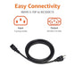 Basics Replacement Power Cord for Computer, Monitor, TV, Printer, PC, 3 Prong, 18 AWG, 125 Volts, 10 Feet, Black