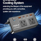 300W Portable Charger Car Power Inverters for Vehicle | 24W USB A/C,Dual 12V-110V AC Car Plug Adapter Outlet,Cigarette Lighter Adapter for Laptop/Camping/Road trip essentials