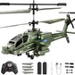 XIKOTEC RC Helicopter, Remote Control Helicopter Toy for Kids, Beginners and Adults with Altitude Hold, Gyro & LED Light, 2 Batteries & USB-C Charging, Gift for Boys Ages 8-12 (Green)