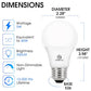 Energetic Lighting 40W Equivalent A19 LED Light Bulb, Warm White 3000K, E26 Standard Base, ETL Listed, Non-Dimmable LED Light Bulb, 4-Pack