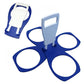 CarryAround Fold Away Cup Carrier/Caddy [Made in UK] (Blue) Take-Out Coffee Soft Drink Pint Beer Beverage Holder, Sturdy Reusable Pocket Size, Festival Sports Gigs - Easy & Safe 2,3,4 Cups