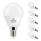hansang 6 watt (60w Equivalent) LED Bulbs, E12 Small Base Candelabra Round Light Bulb, 600 Lumen, Warm White 2700K Ceiling Fan Light Bulbs, A15 LED Bulb Globe Shape, Non dimmable (6 Pack)