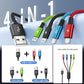 Cruise Essentials 2026 4 in 1 Multi Charging Cable [2Pack 5FT], Tangle Free USB C Car Charger Cable, Nylon Braided Charging Cords for Multiple Devices, Travel Essentials Car Accessories