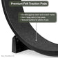 One Fast Cat - Cat Exercise Wheel - Gen. 7 - Safe 48" Diameter - Made in The USA - Black Wheel with Black Felt Traction Pads and Solid Inline Wheels