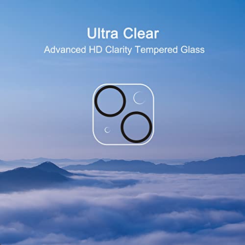 Ailun 3 Pack Camera Lens Protector for iPhone 15 / iPhone 14 ＆ iPhone 15 Plus/iPhone 14 Plus,Tempered Glass,9H Hardness,Ultra HD,Anti-Scratch,Case Friendly,Does not Affect Night Shots