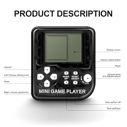 18Pcs Video Game Party Favors for Kids, Arcade Video Game Birthday Supplies Mini Gaming Console Keychain Classroom Prizes for Boys and Girls