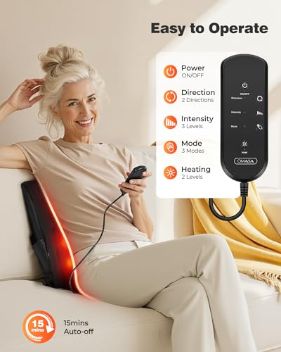Boriwat Neck Massager with Heat, Back Massager & Deep Tissue Massager, 3D Kneading Massage Pillow for Neck, Back, Shoulder, Leg, Gifts Men Women Mom Dad, Stress Relax at Home Office and Car (Brown)