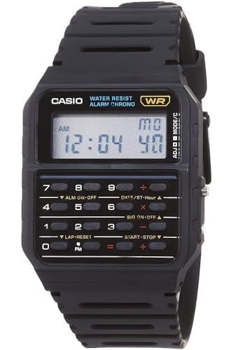 Casio CA53W Vintage Series | Data Bank | 1/100 SEC Stopwatch | Water Resistant | 8 Digit Calculator | Dual Time | Resin Band | Resin Case | Auto Calendar | Daily Alarm | 5 Year Battery