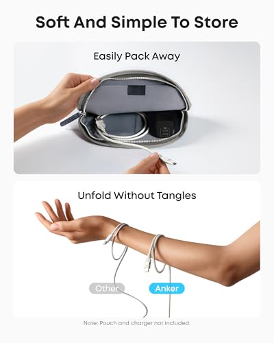 Anker Car Carplay Cable for iPhone 17 16 Pro Max Plus, Upcycled Braided USB A to USB C Car Charger Cord for Samsung Note20 and More(6FT,White)