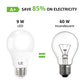 LE LED Light Bulbs 60 Watt Equivalent, 9W 800 Lumens Non-Dimmable, Daylight White 5000K, A19 E26 Standard Medium Base, 10000 Hour Lifetime 5 Count (Pack of 1)