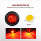 Nilight - TL-04 10 PCS 3/4 Inch Round LED Clearance Light LED Front Rear Side Marker Indicator Light Bullet Marker Light for Truck RV Car Bus Trailer Van Caravan Boat 12V, Red