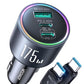 JOYROOM 175W Super Fast Car Charger [GaN] 3-Port Car Charger USB C Fast Charge with USB-C Cable, Car Cigarette Lighter USB Charger for iPhone 17/16/15, Samsung S26/25, Pixel 10, MacBook, iPad and More