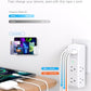 Surge Protector Outlet Extender - with Rotating Plug, 6 AC Multi Plug Outlet with 4 USB Ports (2 USB C), 1800J Wall Charger, 3-Sided Power Strip with Spaced Outlet Splitter for Home, Office, Travel