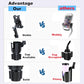 Peastrex Cup Holder Tablet Mount, Ipad Cup Holder Car Mount with Adjustable Arm for Tablet iPhone 3-11in iPad Pro Air Mini, Fire, iPhone 15, Galaxy S24 Z Fold 5
