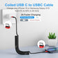 USB C Cable 3ft 2Pack USB C to USB C Charger Cable for Car, Coiled Type C Fast Charging Cable for iPhone 17/16/15/Plus/Pro/Pro Max/MacBook Pro 2020/iPad Pro 2020/iPad Air 4/Samsung Galaxy S23-Red