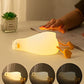 HAPPYBAG LED Lying Flat Duck Night Light, 3 Level Dimmable Nursery Nightlight,Cute Lamps Silicone Squishy Light Up Duck,Rechargeable Bedside Touch Lamp for Breastfeeding Toddler Baby Kids Decor