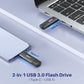 JOIOT 128GB USB C Flash Drive Dual USB 3.0 Flash Drive Type C + USB A Portable Type-C Flash Drive 2-in-1 USB-C Thumb Drive for Smartphone Tablet Computer Mac iPhone 15 Black