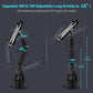 Cup Holder Car Tablet Mount for Truck, 360° Adjustable 15" Long 2-Arm Stand Holder for iPad Pro 12.9/11/10.5/9.7/Air/Mini 6/5/4, Galaxy Tab/Z Fold 6/5/4, iPhone 17/16/Pro, 4.7-12.9" Tab &Phone