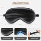 Sleep Mask Silk Eye Mask for Men Sleeping Mask, Adjustable Elastic Strap for Night Shading Sleep Mask, Soft and Comfortable for Both Men and Women(Black)