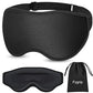 3D Eye Mask Sleep Mask for Men & Women, 100% Pressure-Free & Light Block-Out Eye Mask for Sleep with Easy Adjustable Strap, Night Eye Cover for Travel, Black